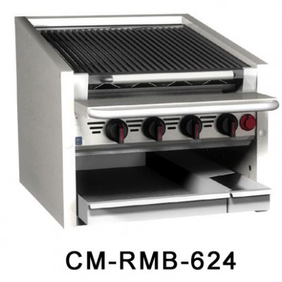 MagiKitch'n Char Broiler With Water Tray CM-624-RMB