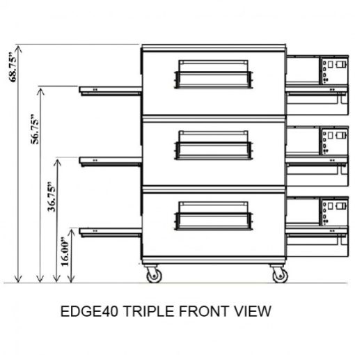 EDGE NEW 2nd Generation Pizza oven conveyor 32" EDGE3240-1