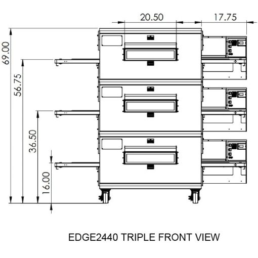 EDGE Pizza oven conveyor 24" EDGE2440-1