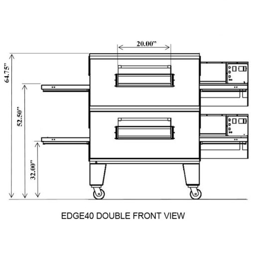 EDGE NEW 2nd Generation Pizza oven conveyor 32" EDGE3240-1