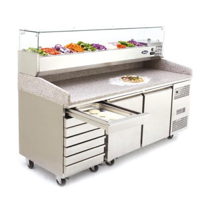 Atosa EPF3480GR Pizza counter with VRX toppings unit