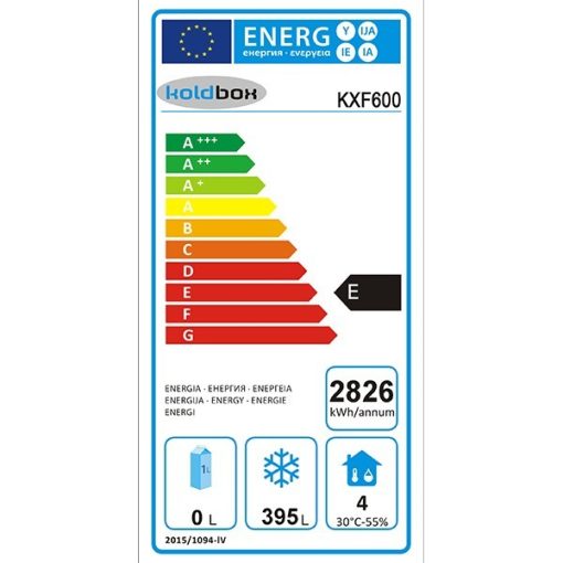 Koldbox Single door freezer KXF600 600 ltr energy