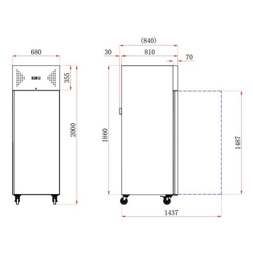 Koldbox Single door fridge KXR600 600 ltr