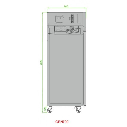 Genfrost GEN700H Single door upright fridge
