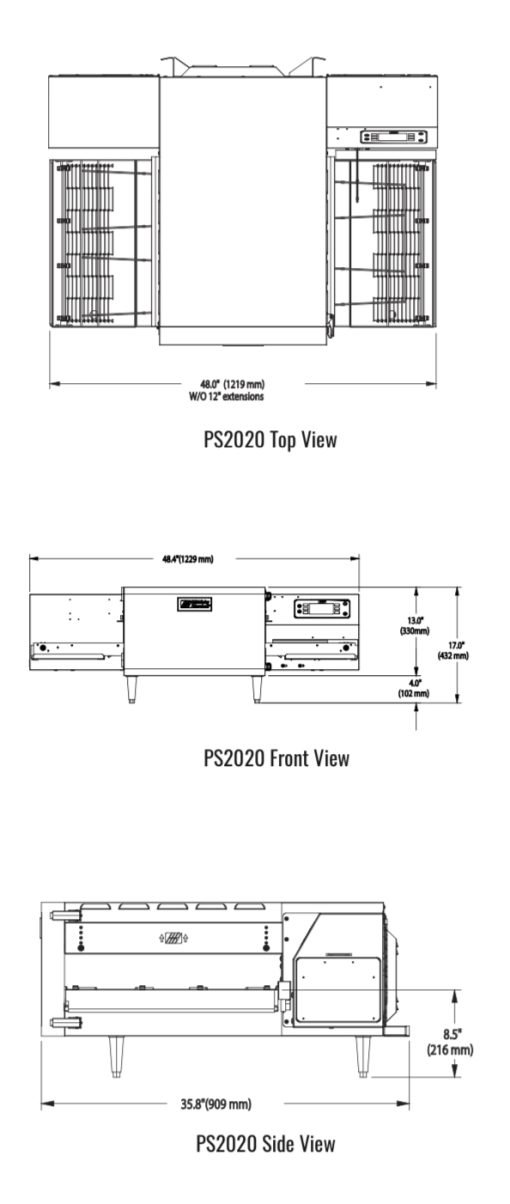 Middleby Marshall PS2020 Electric 20 “ Conveyor commercial pizza oven