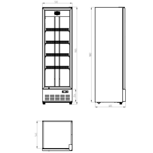 Blizzard BC350 Glass door display fridge