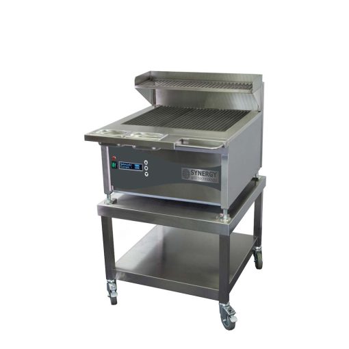 Synergy Trilogy ST 600 gas grill garnish rail and slow cook shelf