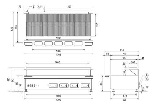 Synergy Trilogy ST1700 Grill Garnish Rail and Slow Cook Shelf - Image 6