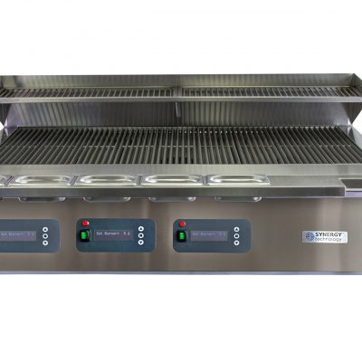 3 burner grill. Multi functional grill. Large stainless steel commercial grill