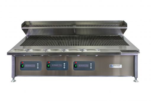 3 burner grill. Multi functional grill. Large stainless steel commercial grill