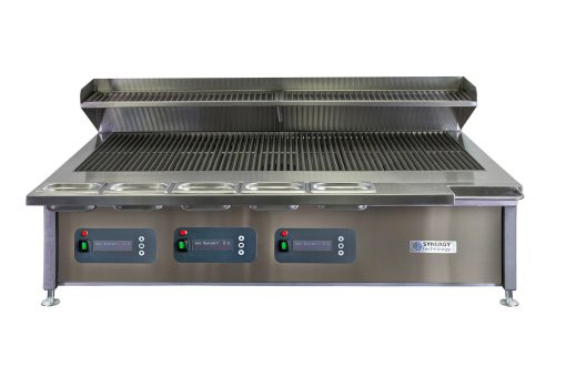 3 burner grill. Multi functional grill. Large stainless steel commercial grill