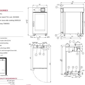 GIORIK KORE - KBG101W 6 X 1/1GN Slimline Gas Combi Oven With Boiler & Wash System