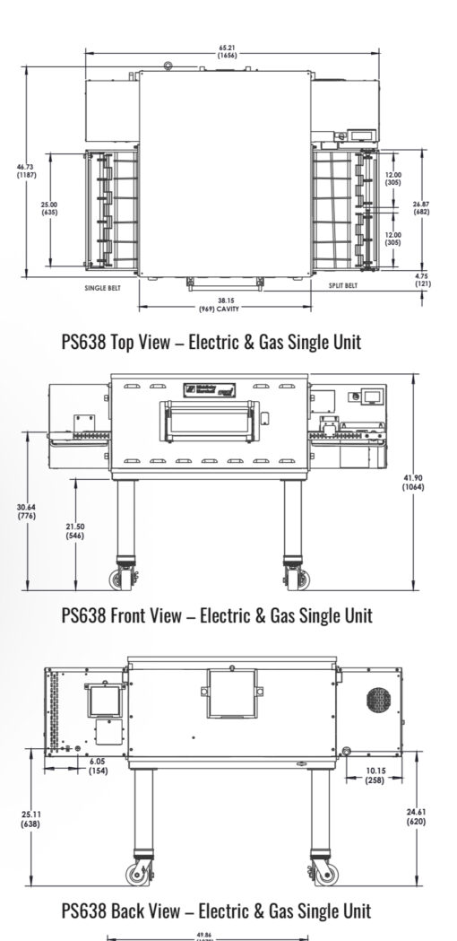 Middleby Marshall PS638 26" Gas conveyor pizza oven - Image 2