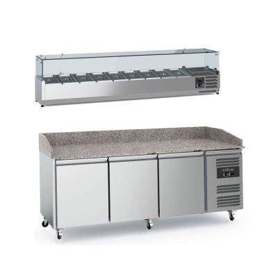 EcoFrost 3Door pizza counter with toppings unit