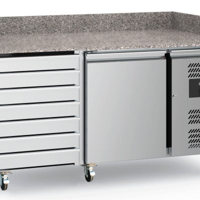 granite top refrigerated pizza counter made by EcoFrost